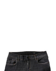 Dolce & Gabbana Dark Gray Washed Cotton Slim Fit Denim Jeans