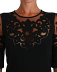Dolce & Gabbana Elegant Black Cut-Out Detail Dress