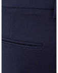 Elegant Blue Wool Pants for Women