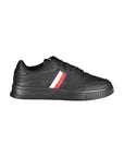 Tommy Hilfiger Black Leather Men Sneaker