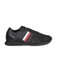 Tommy Hilfiger Black Leather Men Sneaker