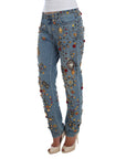 Dolce & Gabbana Enchanted Sicily Crystal Heart Boyfriend Jeans