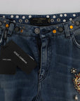 Dolce & Gabbana Enchanted Sicily Embellished Boyfriend Jeans