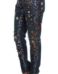Dolce & Gabbana Enchanted Sicily Crystal Heart Boyfriend Jeans