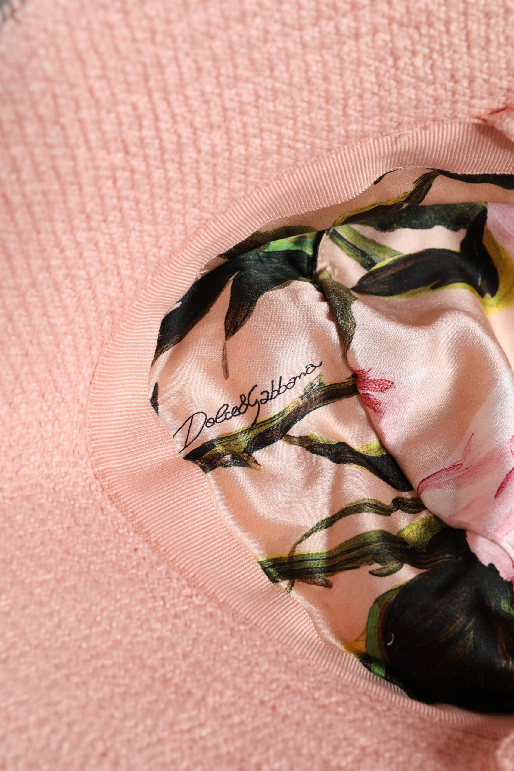 Dolce &amp; Gabbana Pink Cotton Wide Brim Bucket Hat