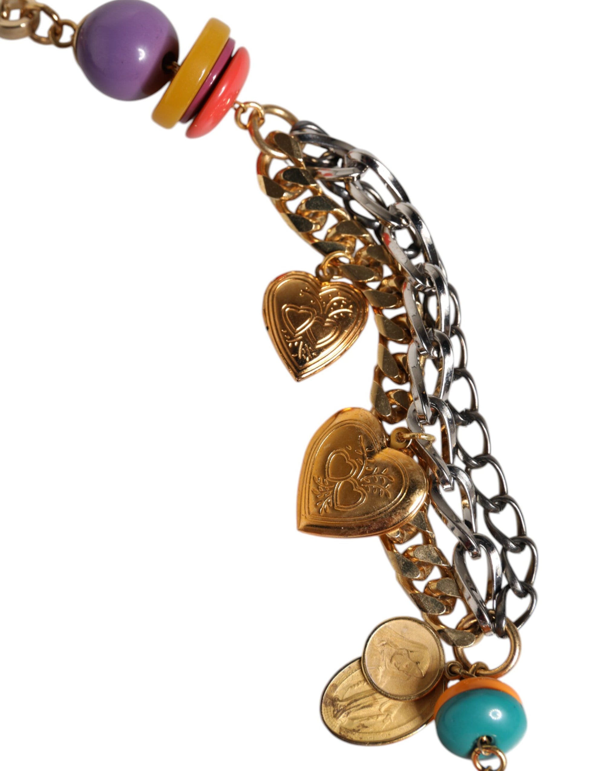Dolce &amp; Gabbana Multicolor Embellished Waist Chain Belt