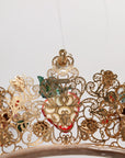 Dolce & Gabbana Multicolor Floral Strawberry Crystal Embellished Tiara