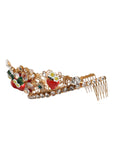 Dolce & Gabbana Multicolor Floral Strawberry Crystal Embellished Tiara