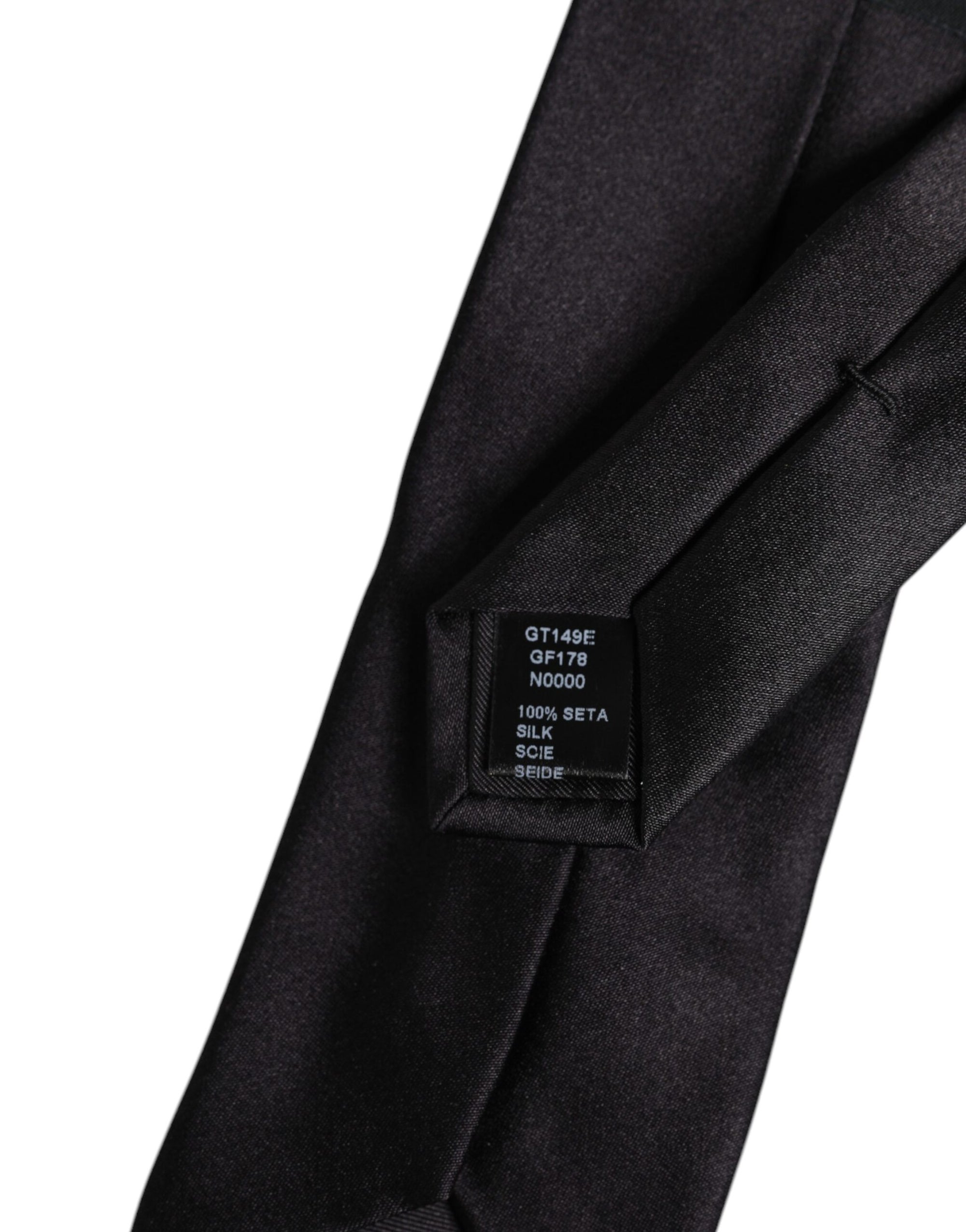 Dolce &amp; Gabbana Black Pins Embellished Adjustable Necktie Tie