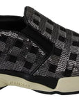 PINKO Silver Black Slip-on Sequence Design Sneakers Shoes