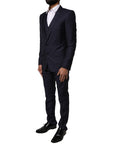 Dolce & Gabbana Blue MARTINI Wool 3 Piece Formal Men Suit