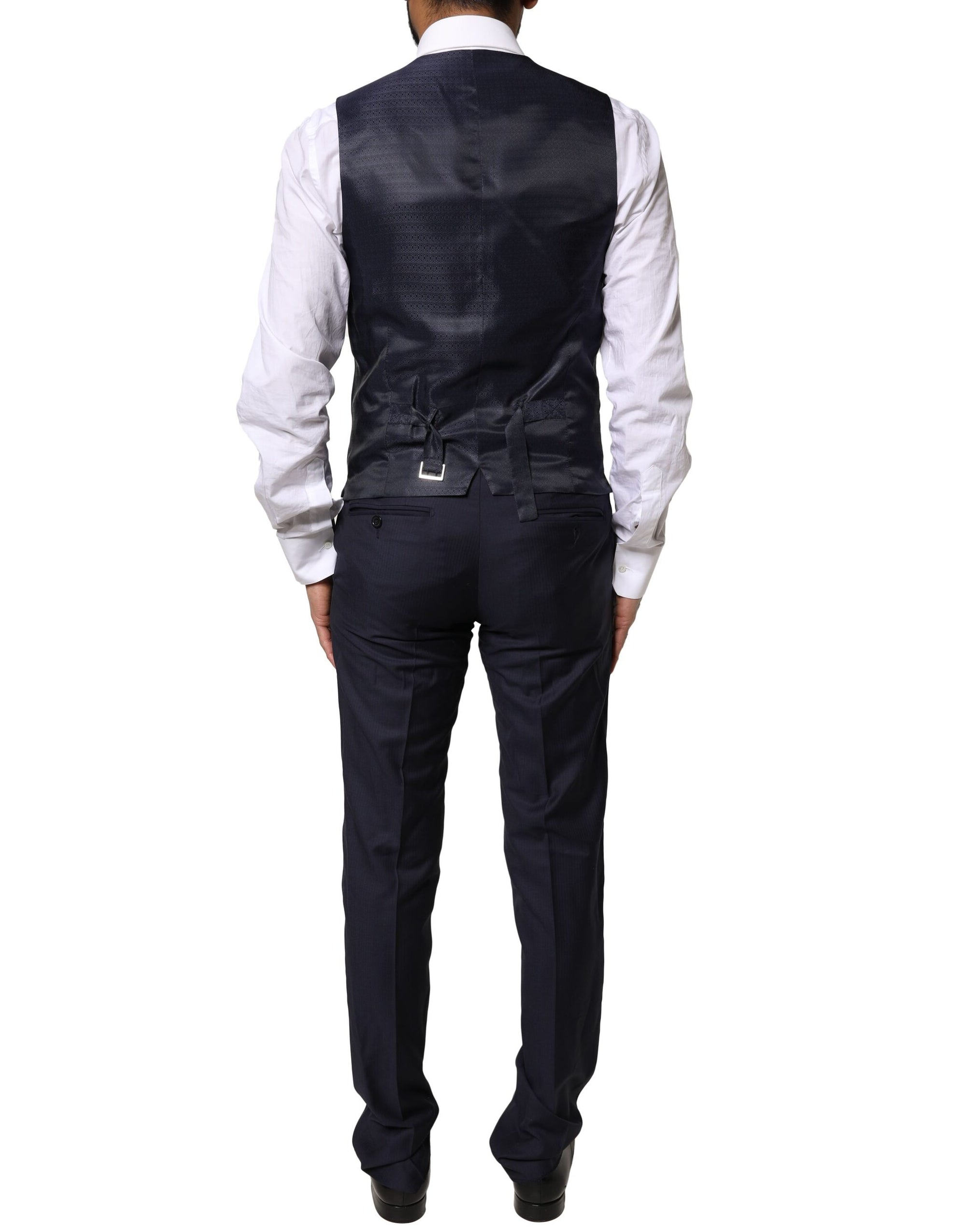 Dolce &amp; Gabbana Blue MARTINI Wool 3 Piece Formal Men Suit