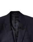 Dolce & Gabbana Blue MARTINI Wool 3 Piece Formal Men Suit