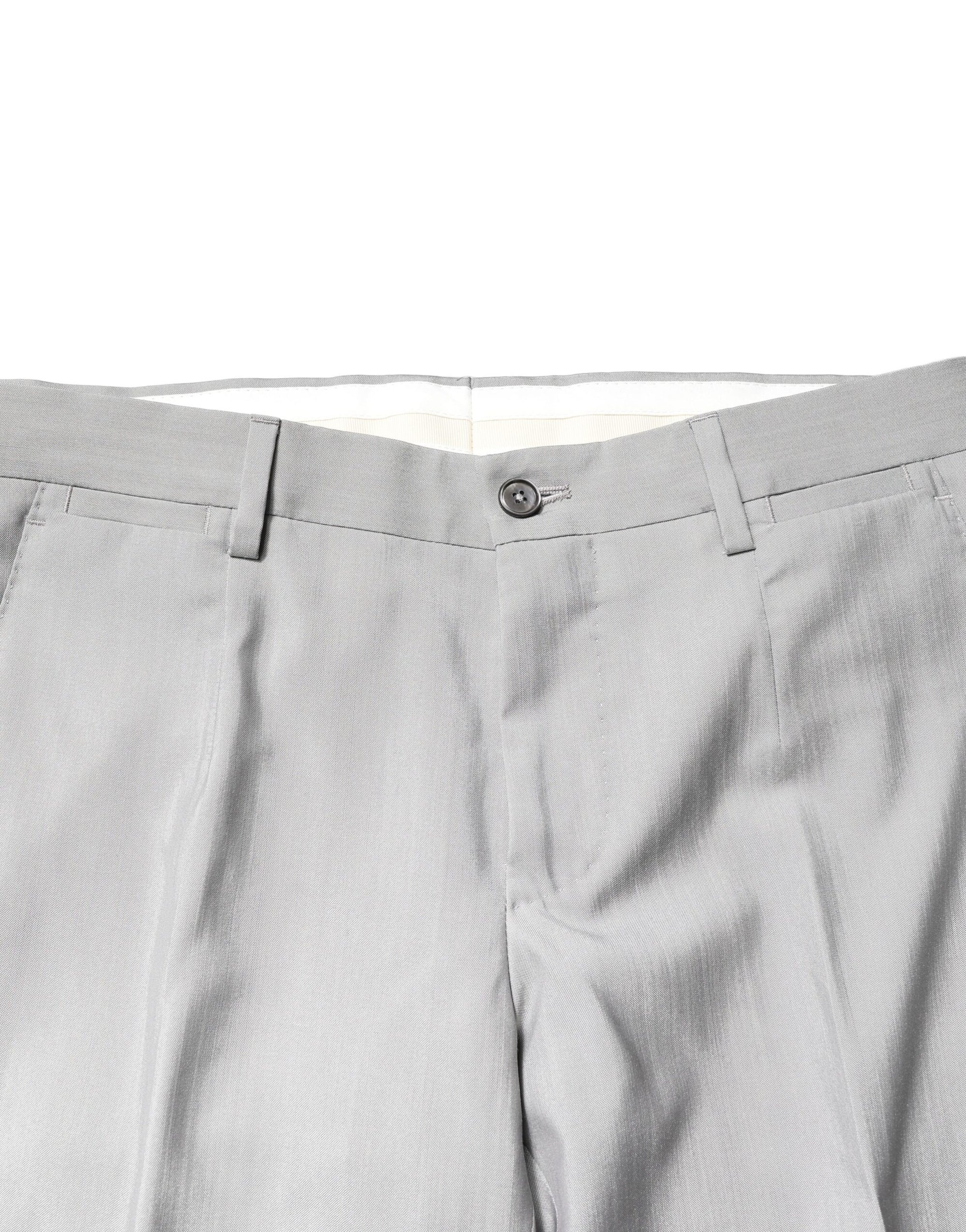Dolce &amp; Gabbana Light Gray Wool GOLD 2 Piece Formal Suit