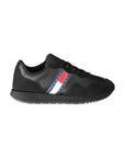 Tommy Hilfiger Black Leather Men Sneaker