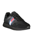 Tommy Hilfiger Black Leather Men Sneaker