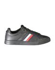 Tommy Hilfiger Black Leather Men Sneaker