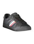 Tommy Hilfiger Black Leather Men Sneaker