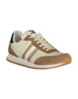 Tommy Hilfiger Beige Leather Men Sneaker