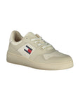 Tommy Hilfiger Beige Leather Men Sneaker