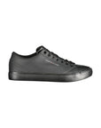 Tommy Hilfiger Black Leather Men Sneaker