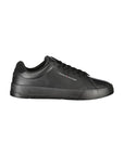 Tommy Hilfiger Black Leather Men Sneaker