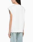 Stella McCartney Stella McCartney White cotton over vest with logo