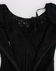 Dolce & Gabbana Elegant Black Floral Lace Maxi Dress