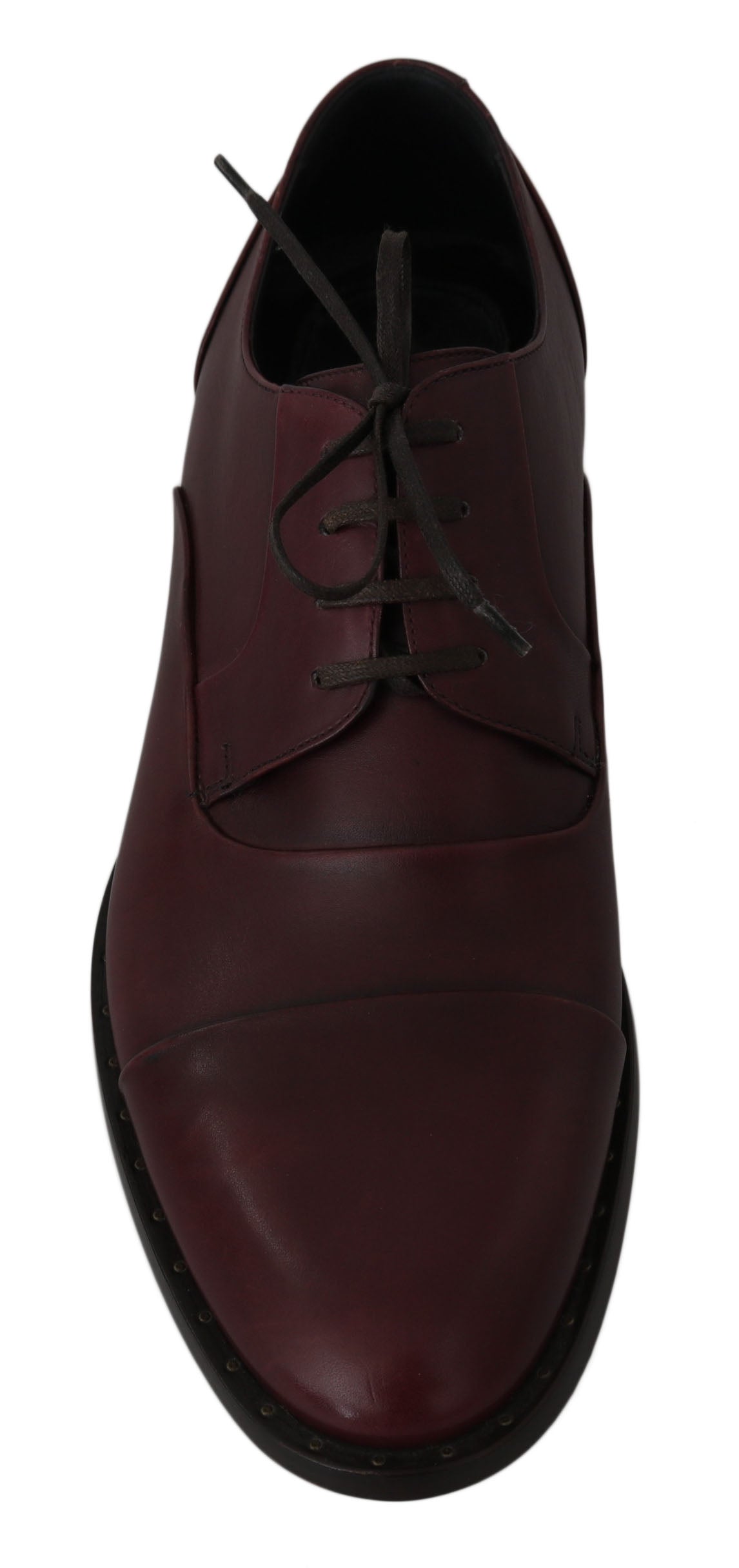 Dolce &amp; Gabbana Elegant Bordeaux Leather Dress Shoes