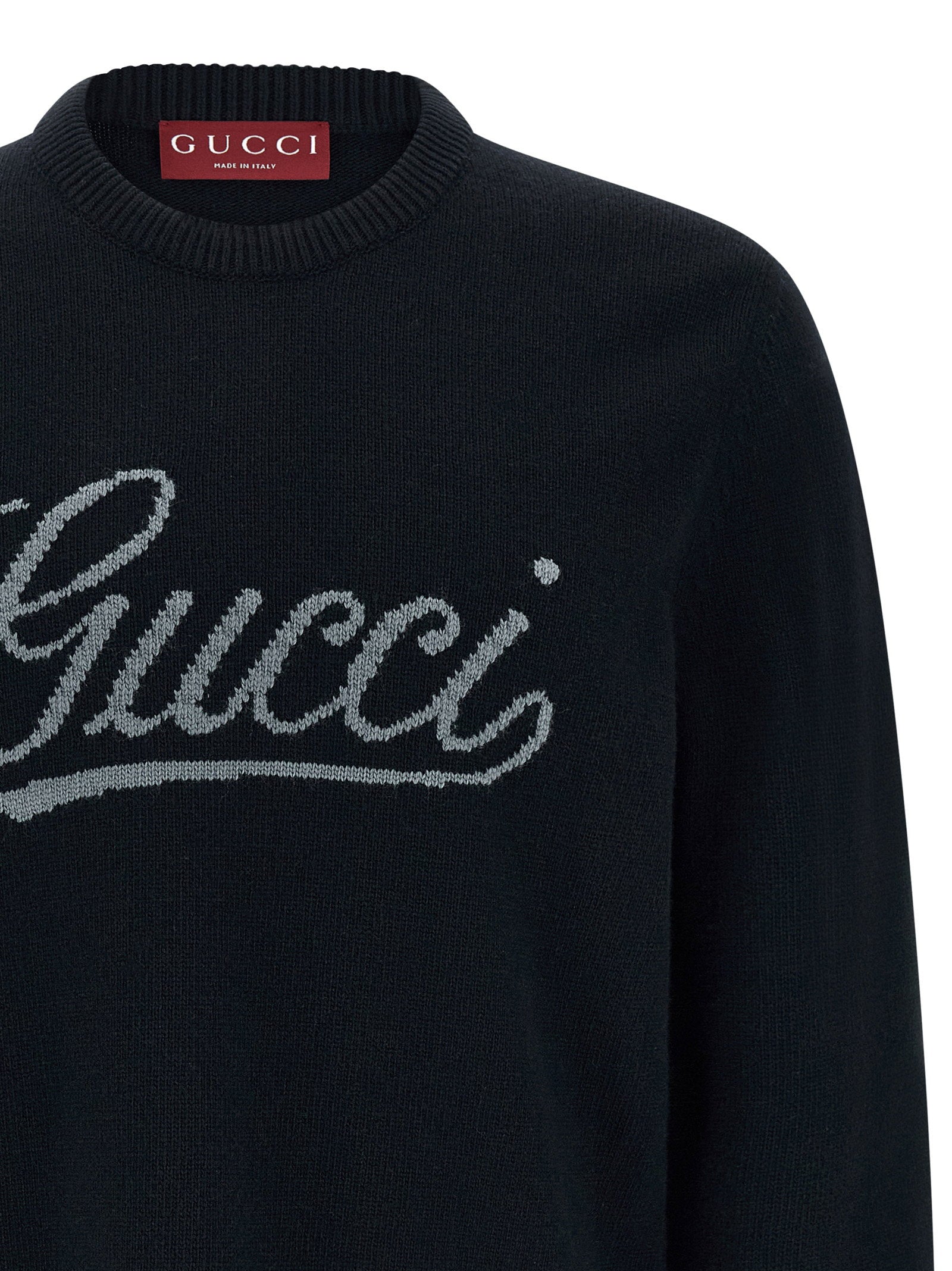 Gucci Gucci Logo Intarsia Sweater