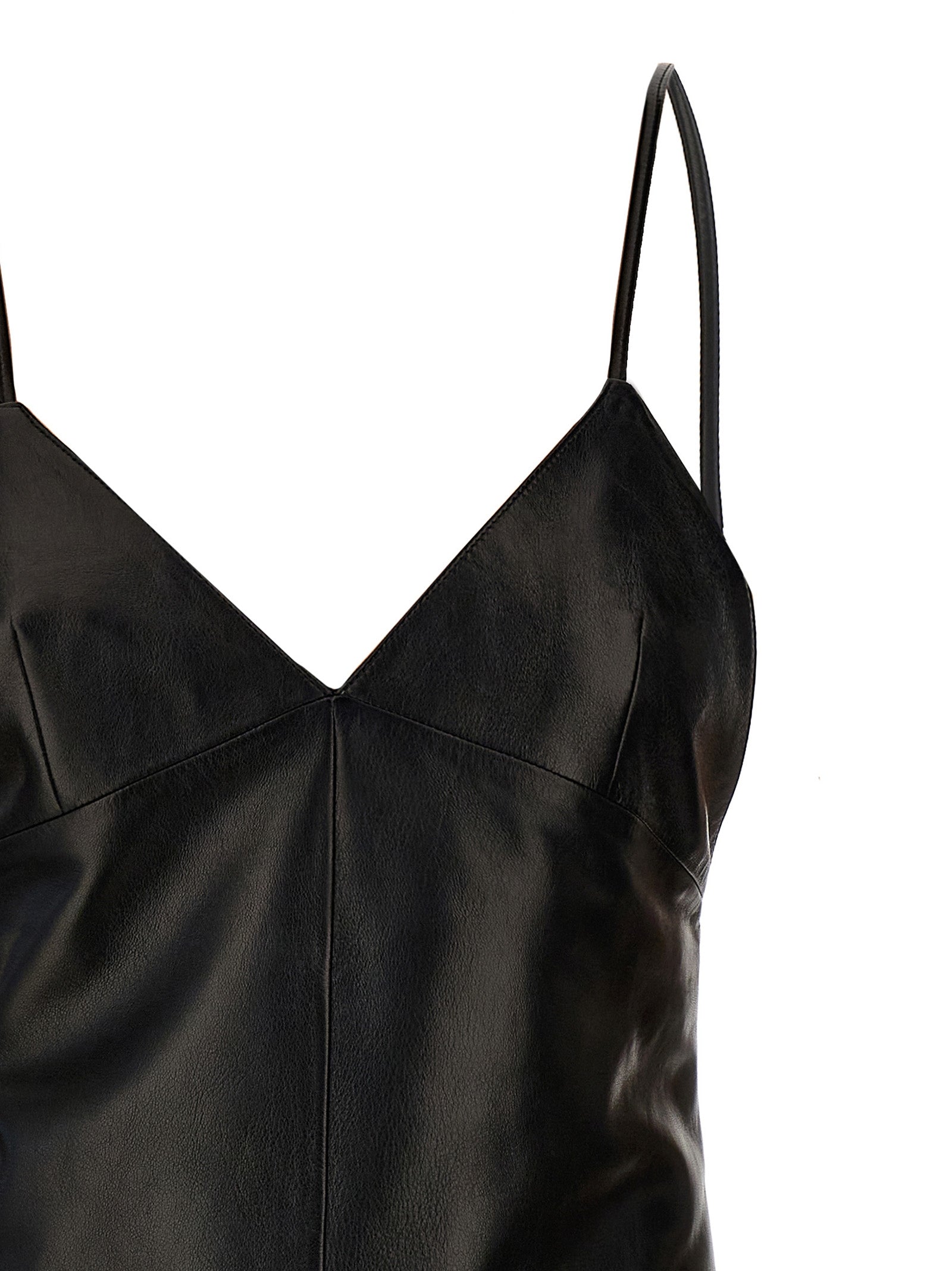 Saint Laurent Saint Laurent Leather Slip Dress