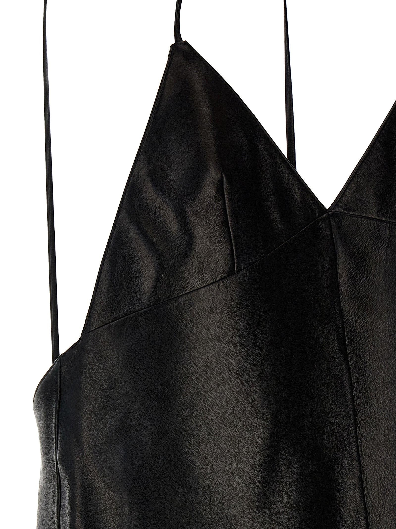 Saint Laurent Saint Laurent Leather Slip Dress