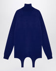 Saint Laurent Saint Laurent Electric blue turtleneck with garter