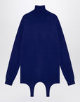 Saint Laurent Saint Laurent Electric blue turtleneck with garter