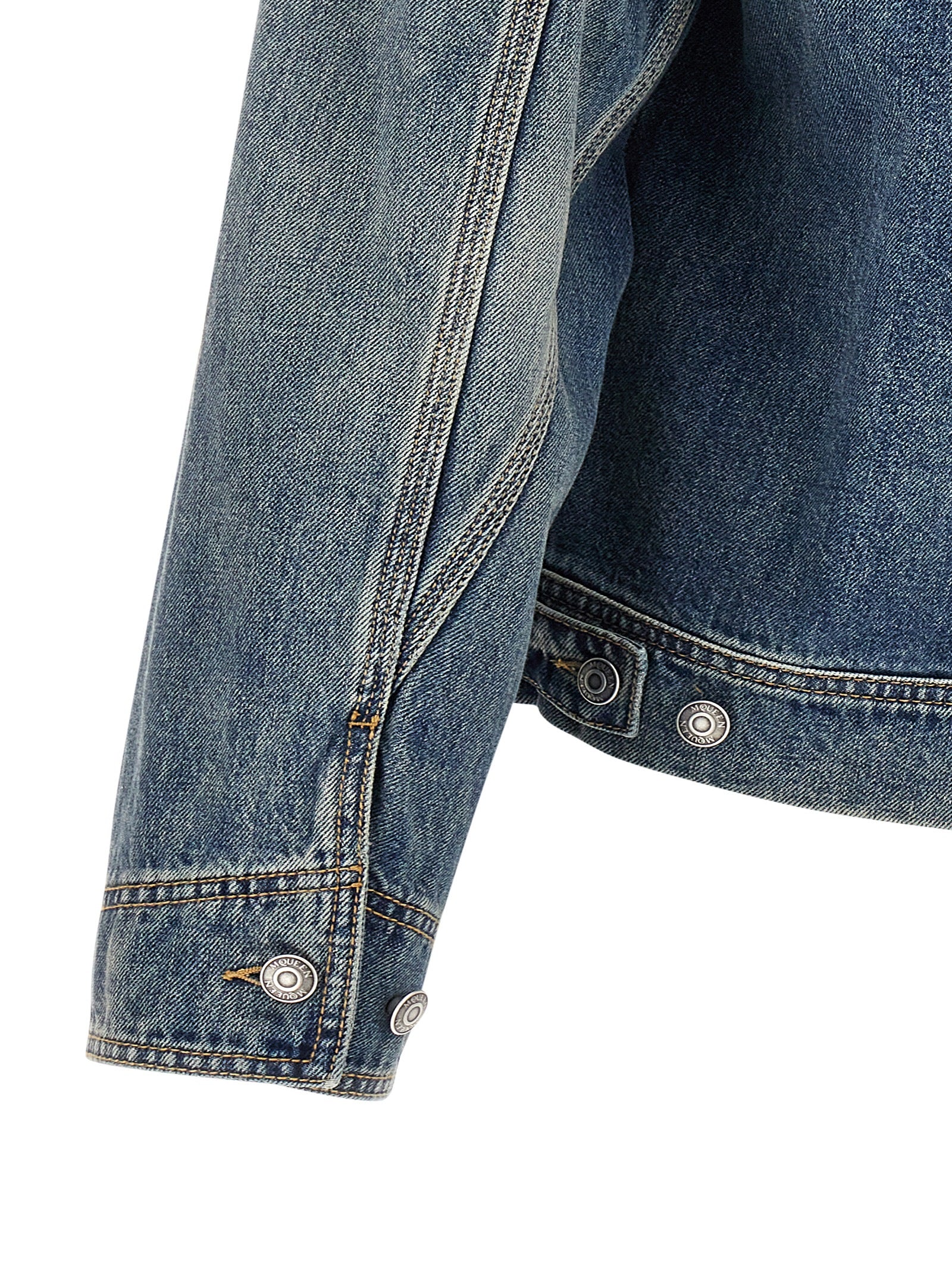 Alexander McQueen Alexander McQueen Suede Denim Jacket