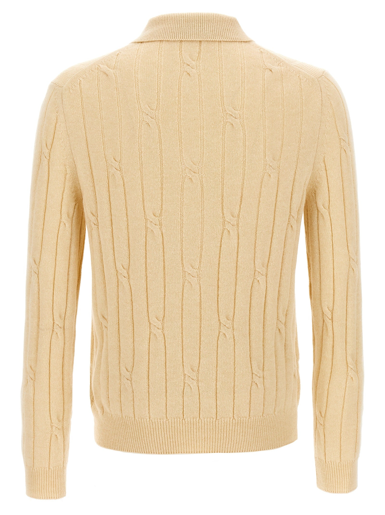 Zanone Zanone Braided Wool Polo Shirt