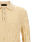 Zanone Zanone Braided Wool Polo Shirt