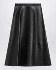 Balenciaga Balenciaga Black leather flared skirt