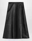 Balenciaga Balenciaga Black leather flared skirt