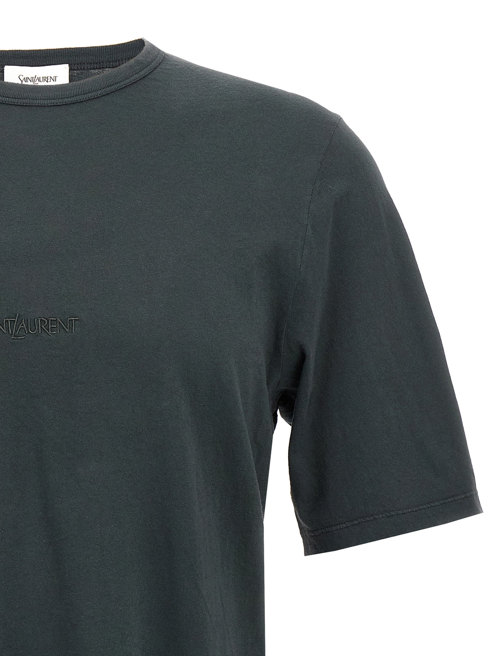 Saint Laurent Saint Laurent Logo Embroidery T-shirt