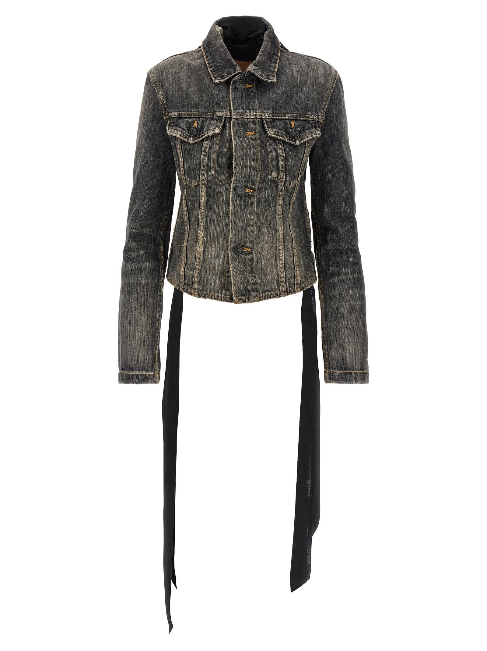 Balenciaga Balenciaga Lace Up Denim Jacket
