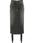 Balenciaga Balenciaga Lace Up Denim Skirt
