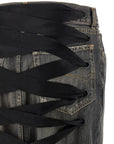Balenciaga Balenciaga Lace Up Denim Skirt