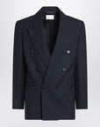 Saint Laurent Saint Laurent Double-breasted navy blue wool jacket