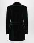 Saint Laurent Saint Laurent Green velvet safari-style jacket