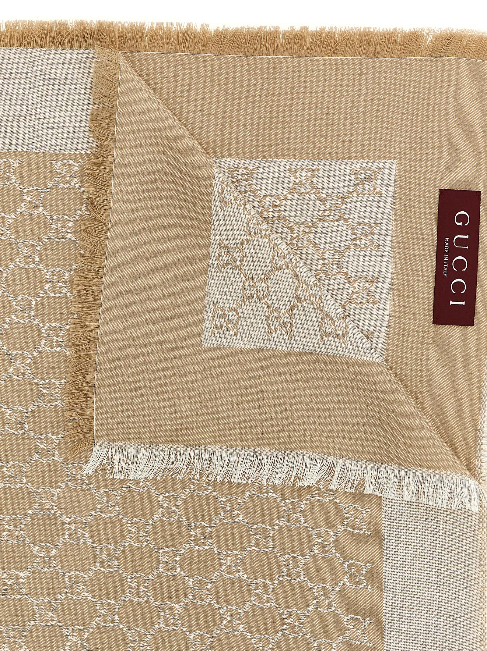 Gucci Gucci Wool And Silk Shawl Gg