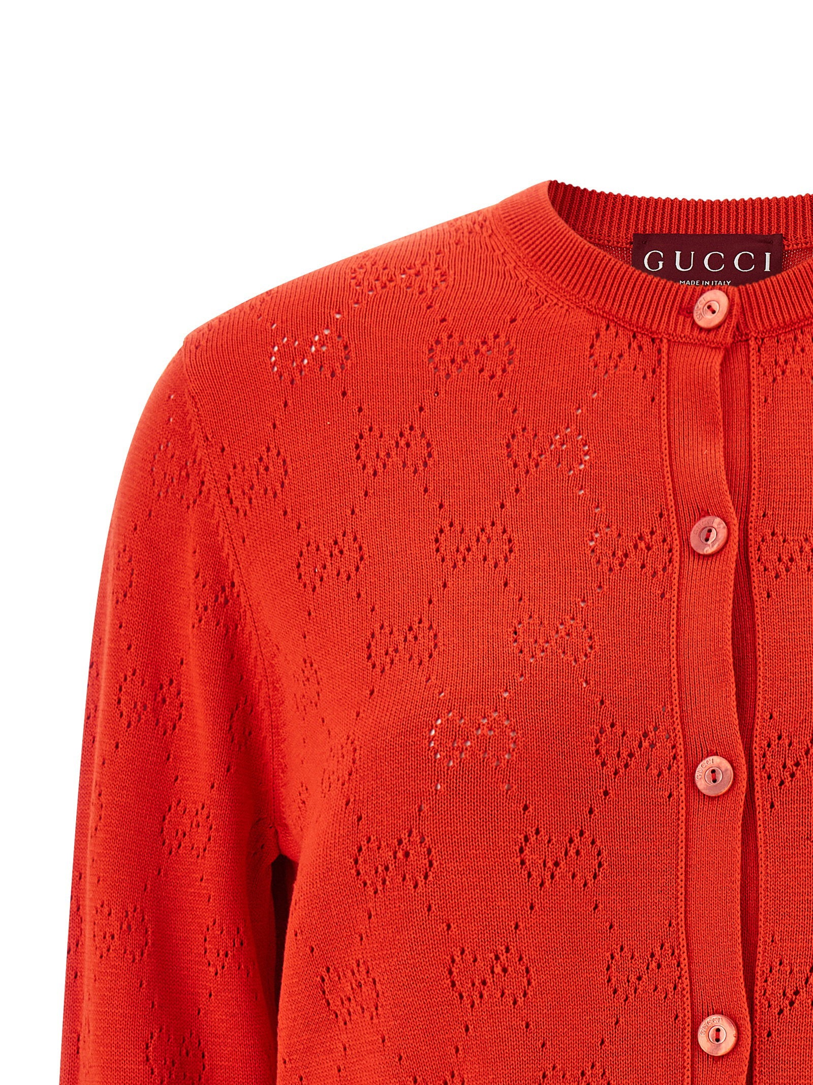 Gucci Gucci Openwork Gg Cardigan