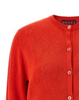Gucci Gucci Openwork Gg Cardigan