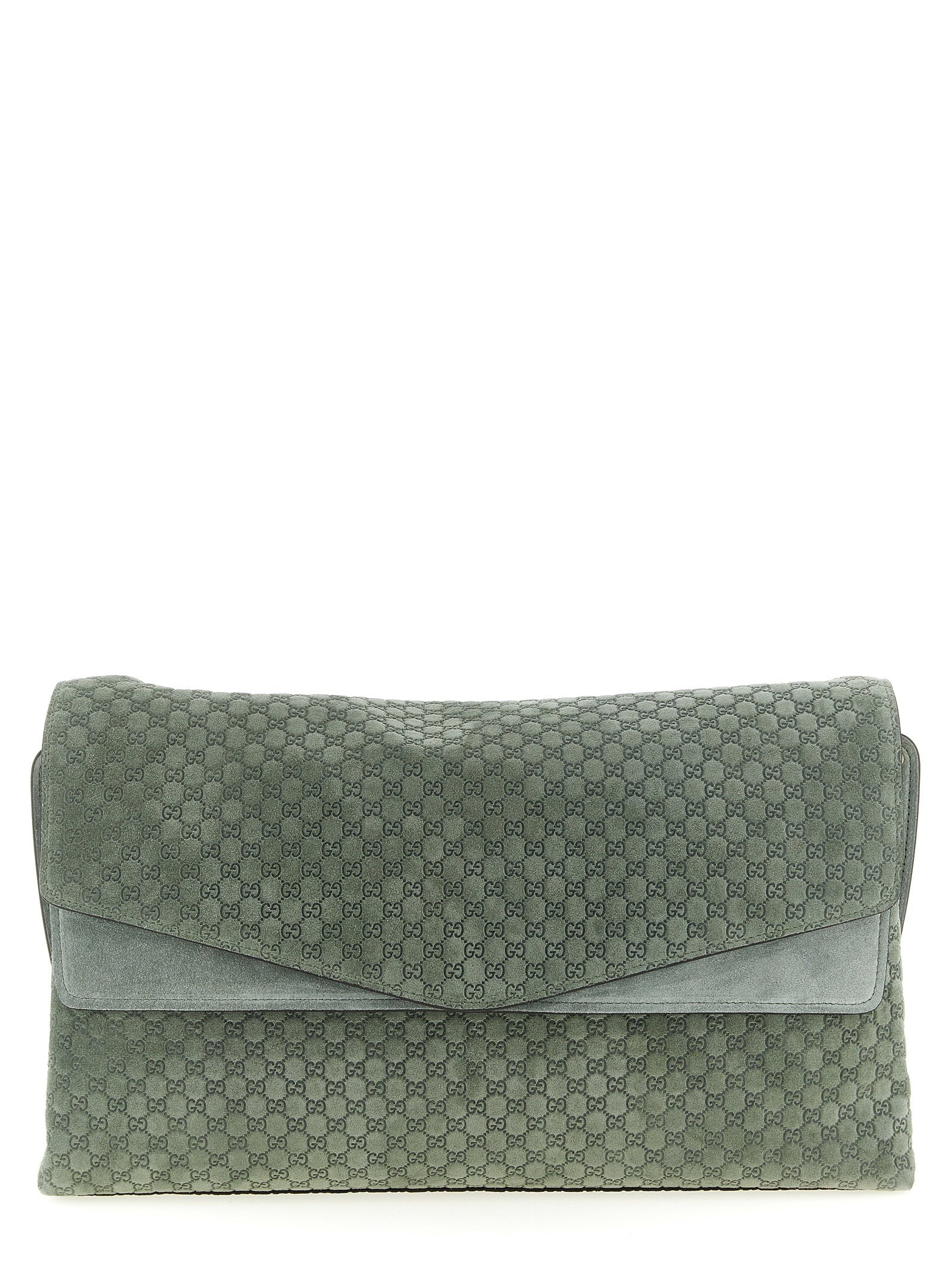 Gucci Gucci Gg Large Suede Shoulder Bag