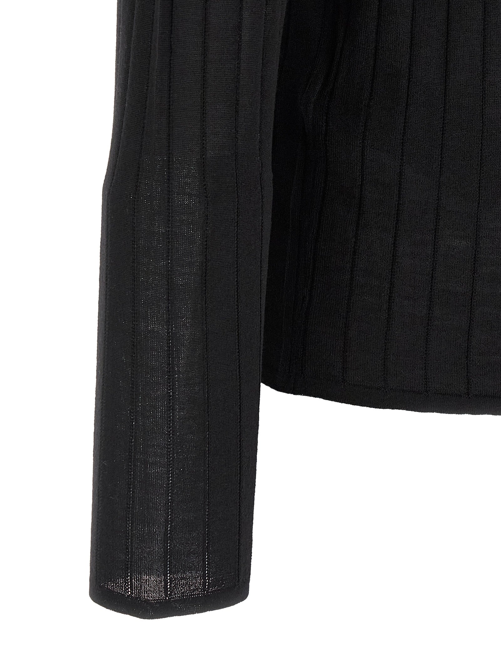 Saint Laurent Saint Laurent Pointelle Wool Polo Shirt